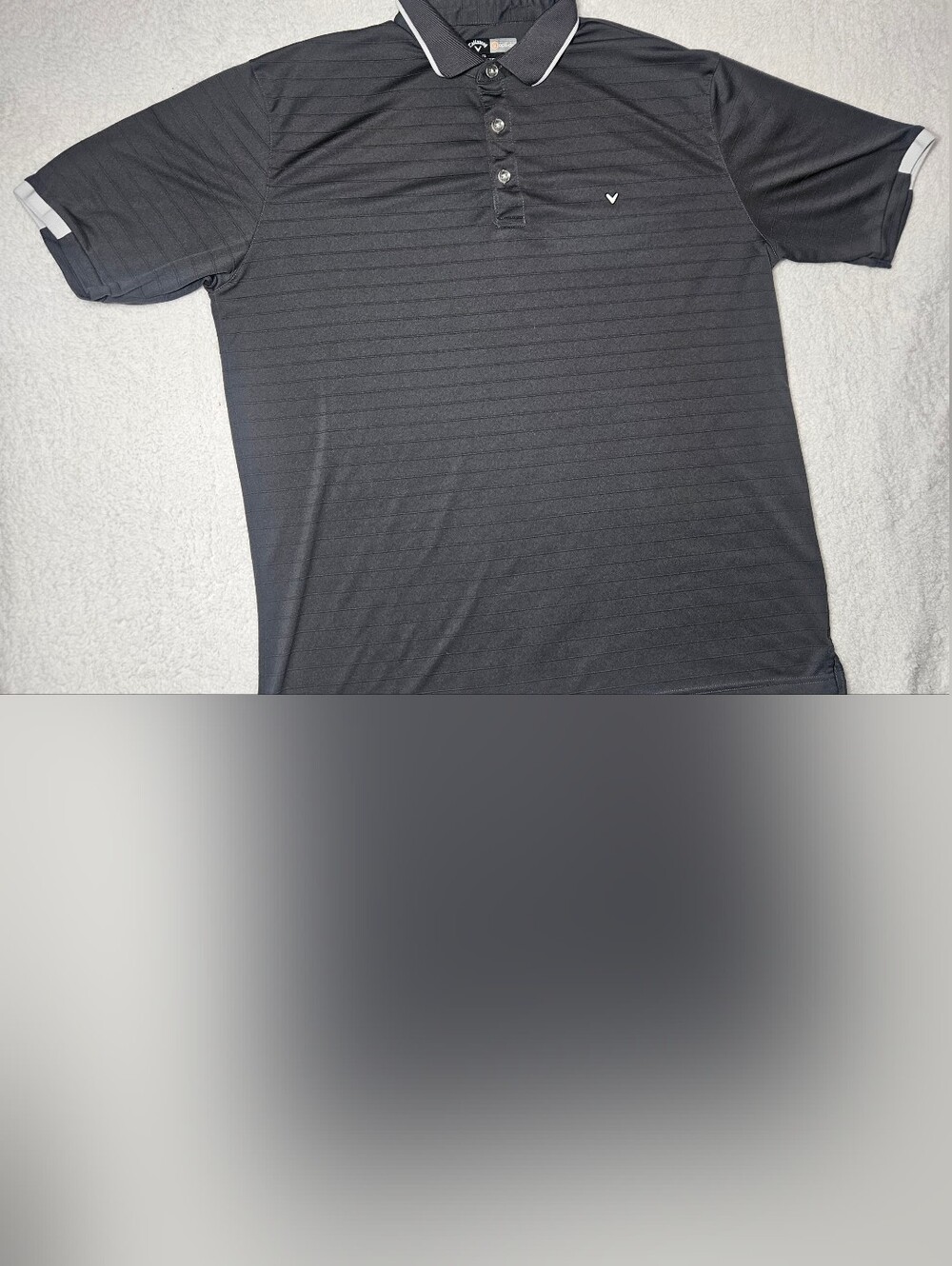 Callaway Grey Opti Dri Stripe Short Sleeve Polo Shirt Mens